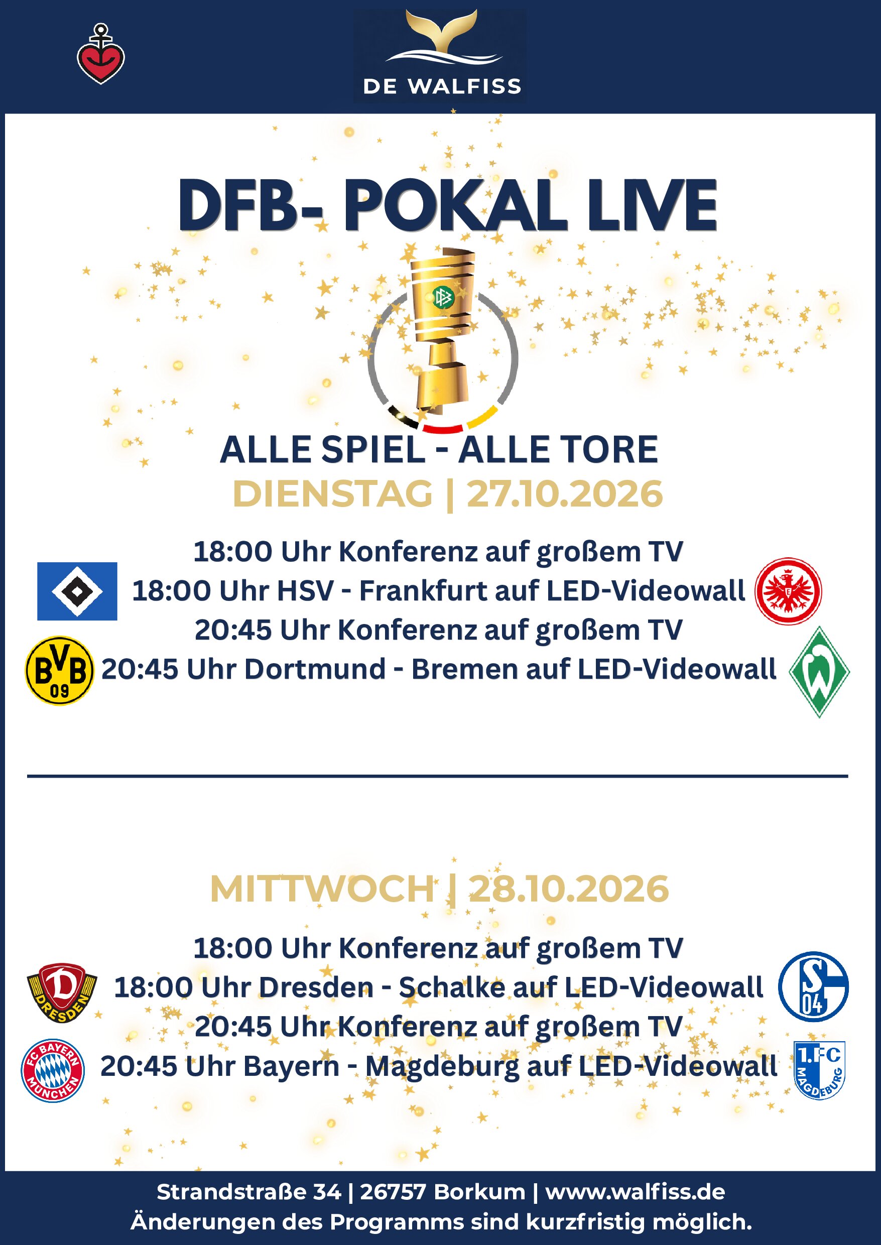 Vorschau DFB-Pokal Oktober