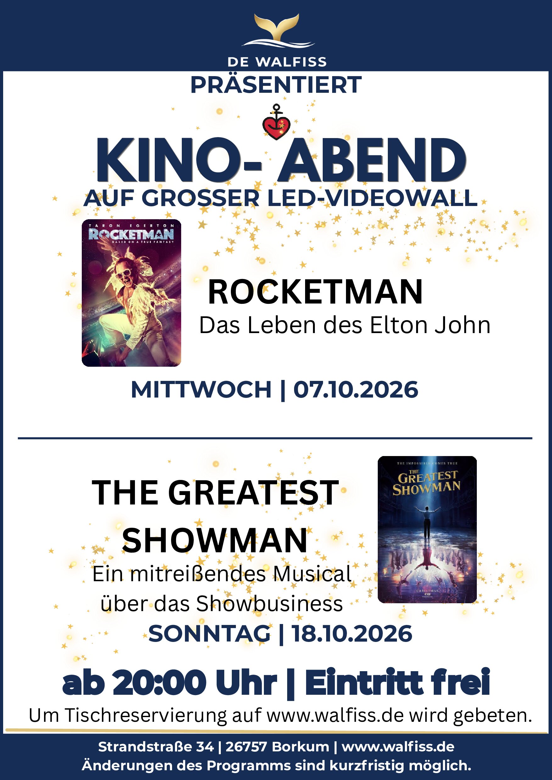 Vorschau Kino Abende Oktober