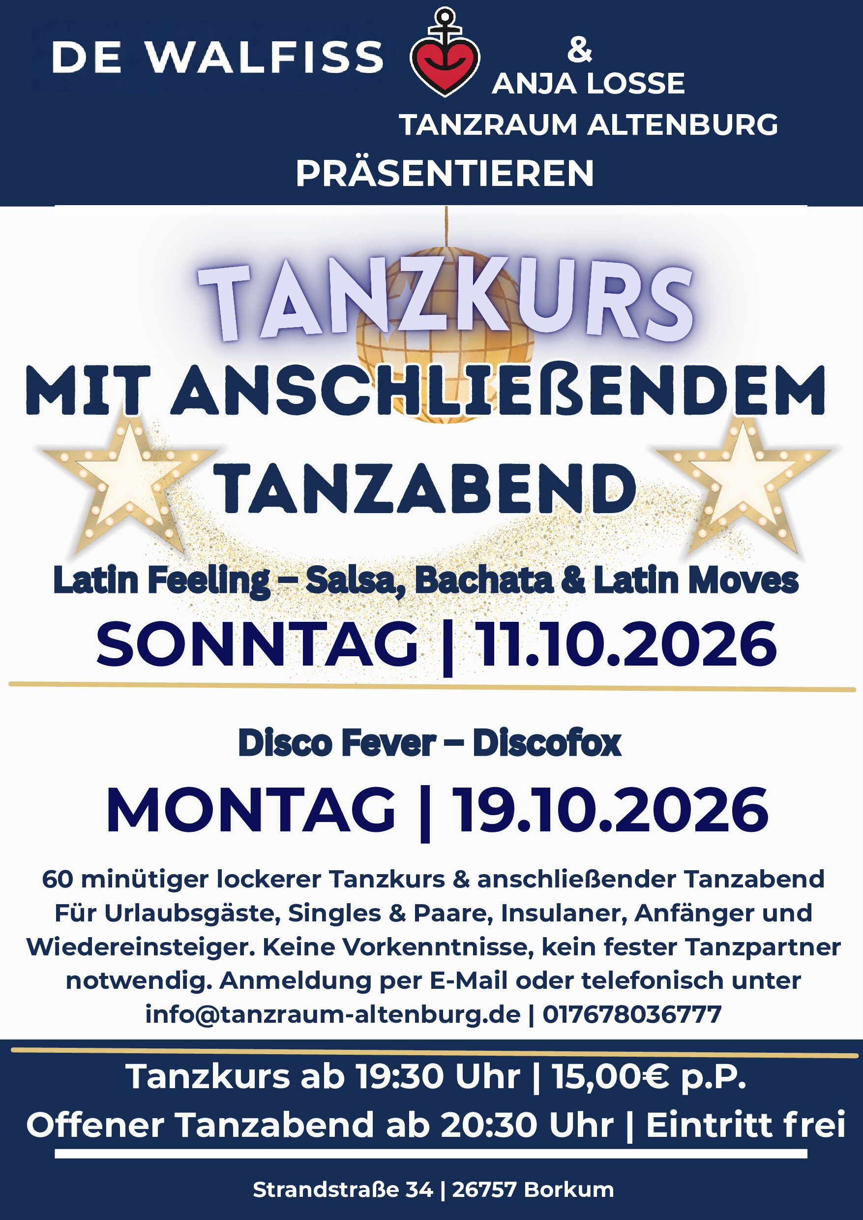 Vorschau Tanzkurs mit Tanzabend